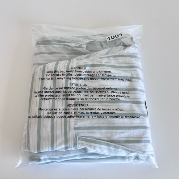 J. Crew Women’s Classic-fit Collarless Puff-sleeve Shirt in Stripe - Picture 11 of 11